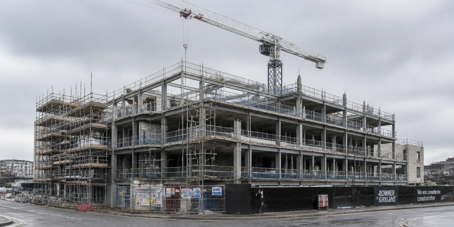 Multi-storey residential superstructure under construction